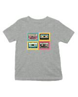 T-Shirt  Παιδικό - Cassetes - Color Thumbnail Γκρι Μελανζέ