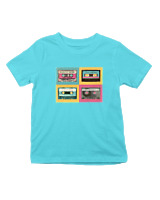 T-Shirt  Παιδικό - Cassetes - Color Thumbnail Οινοπνευματί