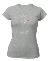 T-Shirt Στενή Γραμμή - Cat Mom - Color Thumbnail Γκρι Μελανζέ
