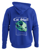 Φούτερ με κουκούλα Γυναικείο - Cat Skull - Color Thumbnail Μπλε Ρουά