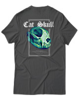 T-Shirt Αντρικό - Cat Skull - Color Thumbnail Ανθρακί