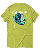 T-Shirt Αντρικό - Cat Skull - Color Thumbnail Λαχανί