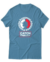 T-Shirt Αντρικό - Catch Them All - Color Thumbnail Τιρκουάζ