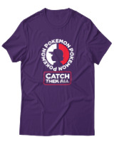 T-Shirt Αντρικό - Catch Them All - Color Thumbnail Σκούρο Μωβ