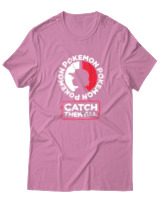 T-Shirt Αντρικό - Catch Them All - Color Thumbnail Ροζ