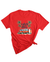 T-Shirt Woman Fashion Γυναικείο - Catch Waves - Color Thumbnail RED