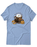 T-Shirt Αντρικό - Catpuchino - Color Thumbnail Γαλάζιο