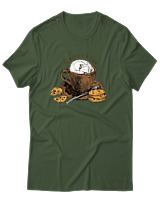 T-Shirt Αντρικό - Catpuchino - Color Thumbnail Κυπαρισσί
