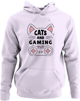 Φούτερ με κουκούλα - Cats And Gaming - Color Thumbnail Lilac