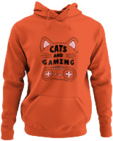 Φούτερ με κουκούλα - Cats And Gaming - Color Thumbnail Orange