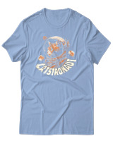 T-Shirt Αντρικό - Cats Astronaut - Color Thumbnail Γαλάζιο
