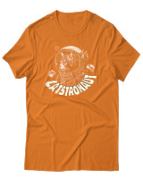 T-Shirt Αντρικό - Cats Astronaut - Color Thumbnail Πορτοκαλί