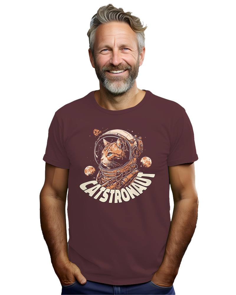 T-Shirt Αντρικό - Cats Astronaut - Image 2