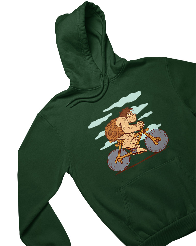 Cave Man Bicycling - Image 1
