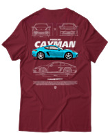 T-Shirt Unisex - Cayman - Color Thumbnail Σκούρο Κόκκινο