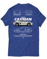 T-Shirt Unisex - Cayman White - Color Thumbnail Μπλε Ρουά