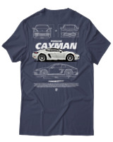 T-Shirt Unisex - Cayman White - Color Thumbnail Μπλε Γκρι