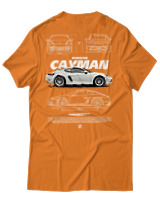 T-Shirt Unisex - Cayman White - Color Thumbnail Πορτοκαλί