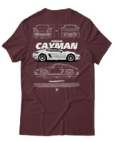 T-Shirt Unisex - Cayman White - Color Thumbnail Μπορντό