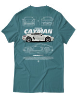 T-Shirt Unisex - Cayman White - Color Thumbnail Μπλε Πράσινο