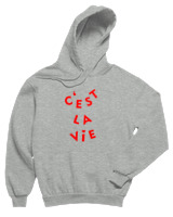 Φούτερ με κουκούλα Παιδικό - C'est La Vie - Color Thumbnail Γκρι Μελανζέ
