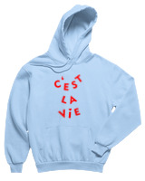 Φούτερ με κουκούλα Παιδικό - C'est La Vie - Color Thumbnail Γαλάζιο