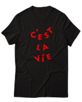 T-Shirt  Γυναικείο - C'est La Vie - Color Thumbnail Μαύρο