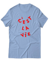 T-Shirt  Γυναικείο - C'est La Vie - Color Thumbnail Γαλάζιο