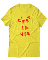 T-Shirt  Γυναικείο - C'est La Vie - Color Thumbnail Κίτρινο