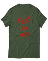 T-Shirt  Γυναικείο - C'est La Vie - Color Thumbnail Κυπαρισσί
