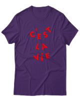 T-Shirt  Γυναικείο - C'est La Vie - Color Thumbnail Μώβ