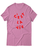 T-Shirt  Γυναικείο - C'est La Vie - Color Thumbnail Ροζ