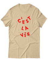 T-Shirt  Γυναικείο - C'est La Vie - Color Thumbnail Μπέζ