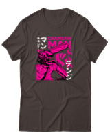 T-Shirt Αντρικό - Chainsaw Man Foux - Color Thumbnail Καφέ