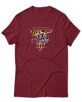 T-Shirt Αντρικό - Challenge Limits - Color Thumbnail Σκούρο Κόκκινο