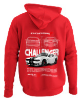Φούτερ με κουκούλα Αντρικό - Challenger - Color Thumbnail Κόκκινο