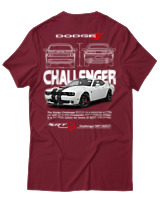 T-Shirt Unisex - Challenger - Color Thumbnail Σκούρο Κόκκινο