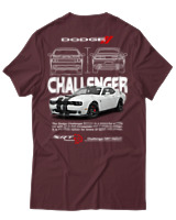 T-Shirt Unisex - Challenger - Color Thumbnail Μπορντό