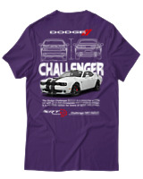 T-Shirt Unisex - Challenger - Color Thumbnail Σκούρο Μωβ