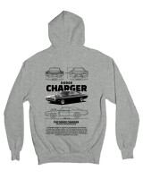 Ζακέτα Φούτερ με κουκούλα - Charger 1970 - Color Thumbnail Γκρι Μελανζέ