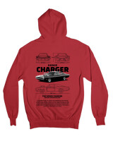 Ζακέτα Φούτερ με κουκούλα - Charger 1970 - Color Thumbnail Κόκκινο