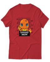 T-Shirt Αντρικό - Charmander Mugshot - Color Thumbnail Κόκκινο