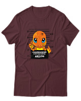 T-Shirt Αντρικό - Charmander Mugshot - Color Thumbnail Μπορντό
