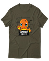 T-Shirt Αντρικό - Charmander Mugshot - Color Thumbnail Χακί