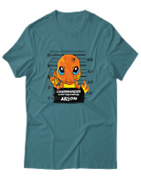 T-Shirt Αντρικό - Charmander Mugshot - Color Thumbnail Μπλε Πράσινο