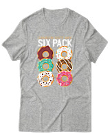 T-Shirt Αντρικό - Check Out My Sixpack - Color Thumbnail Γκρι Μελανζέ