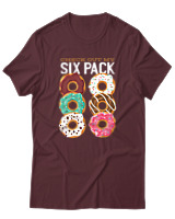 T-Shirt Αντρικό - Check Out My Sixpack - Color Thumbnail Μπορντό