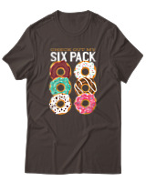 T-Shirt Αντρικό - Check Out My Sixpack - Color Thumbnail Καφέ