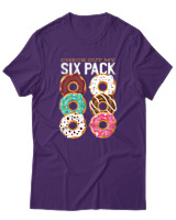 T-Shirt Αντρικό - Check Out My Sixpack - Color Thumbnail Σκούρο Μωβ
