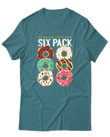 T-Shirt Αντρικό - Check Out My Sixpack - Color Thumbnail Μπλε Πράσινο